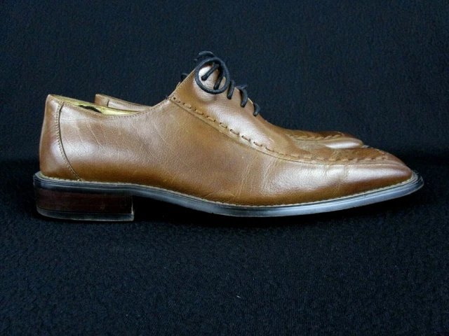 BORGESI BEVERLY HILLS Collection Brown Leather Square Toe 