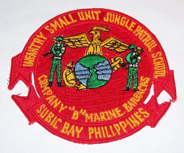 Subic Bay Patch VINTAGE 1970'S - 80's PHILIPPINE MADE USMC SUBIC BAY JUNGLE SCHOOL ...