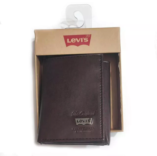 Levi's Leather Wallet Brown with RFID Theft Protection ID | Leather Men's Wallet
