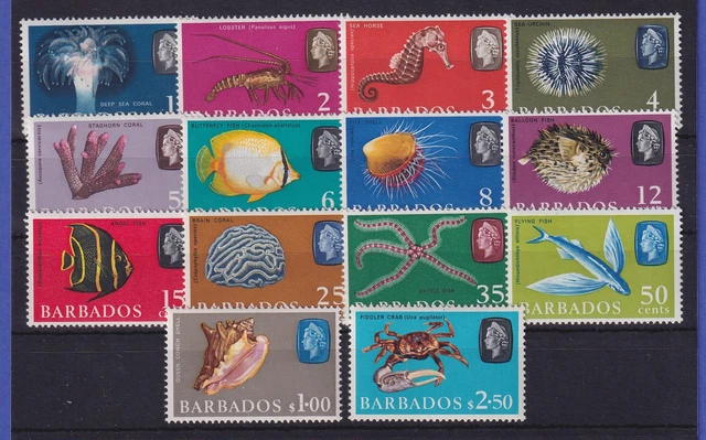 Barbados 1965 Meerestiere Mi.-Nr. 235-248 postfrisch **