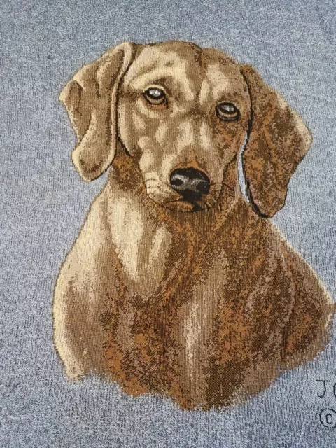 Dachshund  by Judy Gibson Woven Throw 50"x60  Tapestry Blanket. Made in USA  2