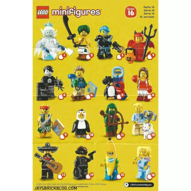 Lego minifigures 71013 série 16 Neuve sachet fermé NEW SEALED PACK