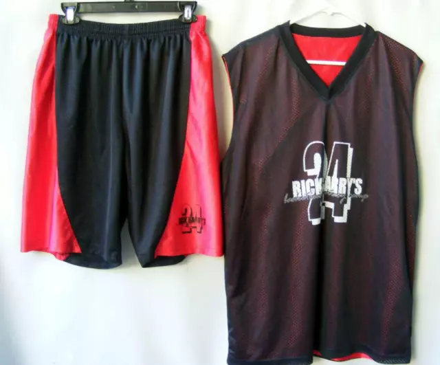Rick Barry Basketball Fantasy Camp 2 PC Reversible Shirt Gym Shorts Athletics L