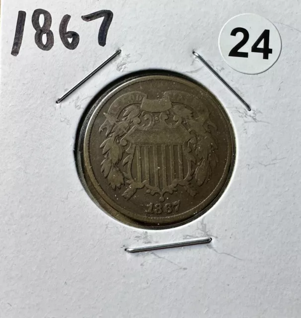 1867 Two-Cent piece 2 Cents, #2C024
