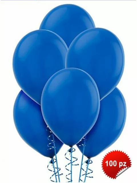 Set 100 Piezas Globos Color Azul Fiesta Cumpleaños Partido Niños Hmj