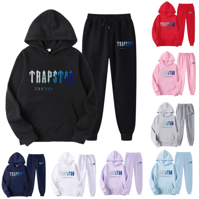 Trapstar Tracksuits Two Pieces Loose Set Hoodie + Pants Jogging Hooded Set Size