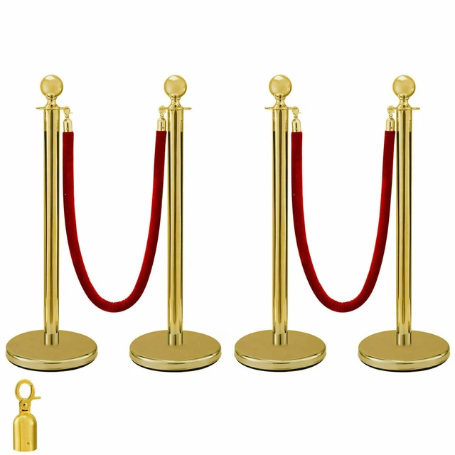 Crowd Control Wire Barrier Rope Crowd Control Rope Self-Closing Buckle 60 Inches