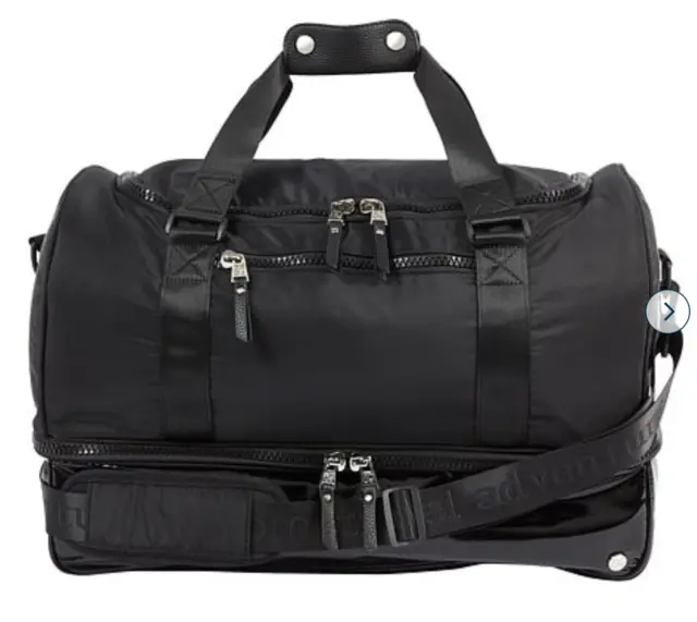 Samantha Brown TO-GO Polyester COATED Bottom Weekender  BLACK Nwt