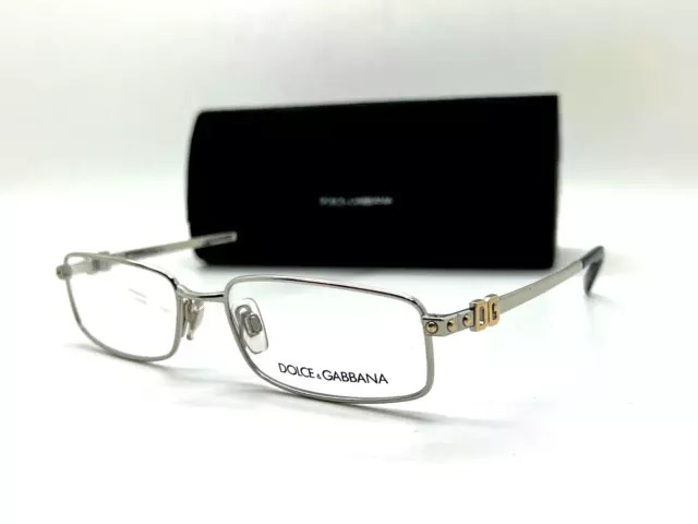 DOLCE & GABBANA DG 1113 029 SILVER/GOLD Eyeglasses Frame 53-17-130MM SMALL ITALY