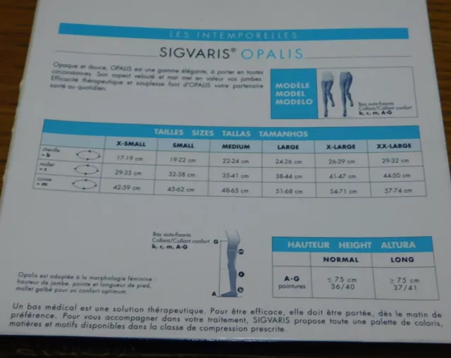 SIGVARIS 38300 OPALIS chaussette BAS de contention compression MEDICAL stockings 3