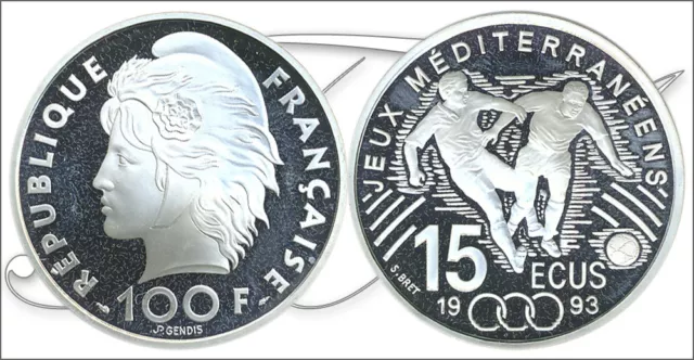 Francia - Monedas Conmemorativas- Año: 1993 - numero KM01029 - PROOF 100 Fr./15