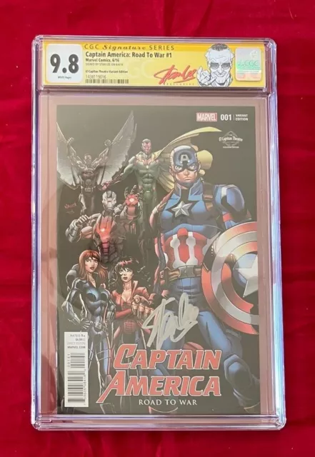Captain America: Road to War #1 CGC 9.8 Signed by Stan Lee!! Stan Lee Red Label!