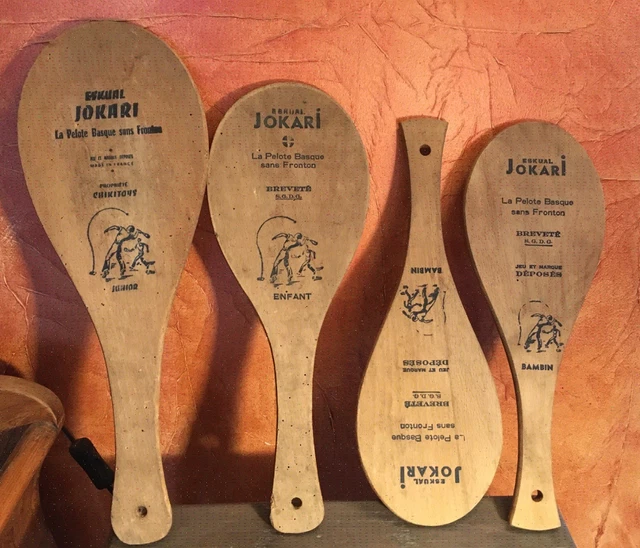 Paire De Raquettes Jokari Junior En Bois – Ancienne, Fabrication Française, Sport Vintage