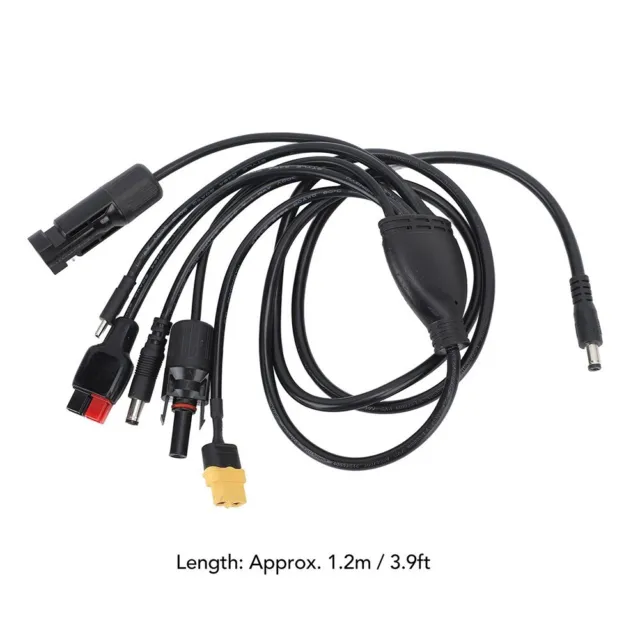 Cable de energía solar cable de energía solar tire 6DC negro USB-C impermeable