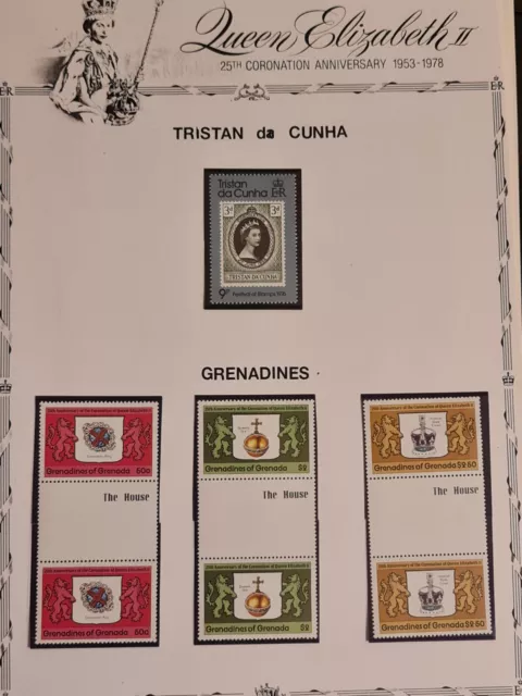 1978 UMM Tristan da Cunha GB QE2 Coronation 25 Anniversary Commonwealth Omnibus