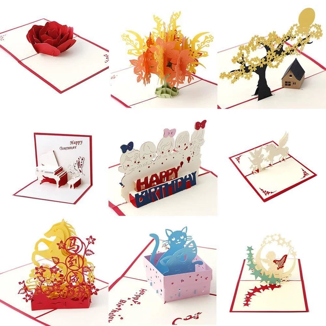 Biglietto Di Auguri Compleanno 3D Pop Up - Con Busta Inclusa