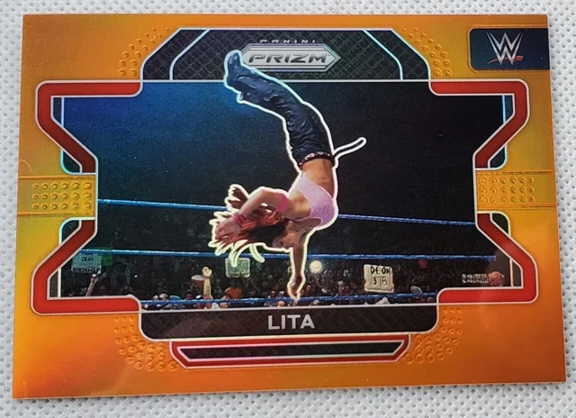Lita 2022 Panini Prizm WWE Wrestling ORANGE Parallel #11 /99 . Lita 2022 Panini Prizm WWE Wrestling ORANGE Parallel #11 /99 .