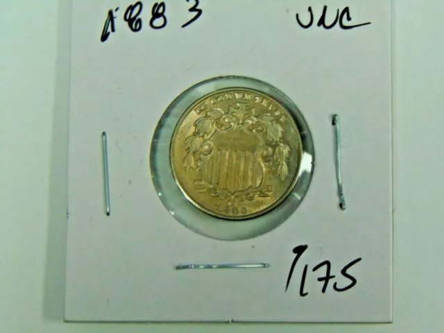 1883 Shield Nickel Unc