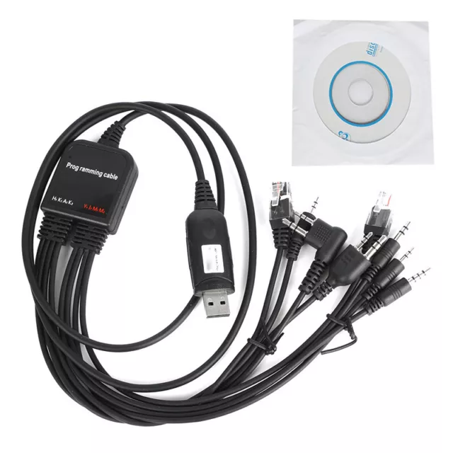 8 En 1 USB Câble de Programmation Multifonction pour Baofeng Motorola Kenwood 3