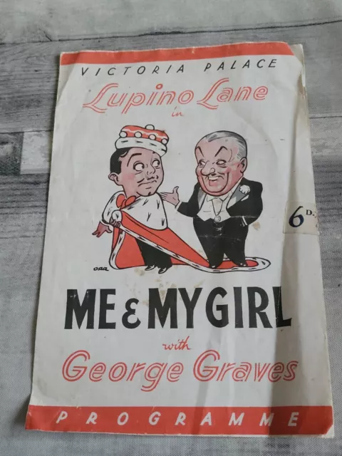 Victoria Palace Lupino Lane Vintage Me My Girl George Graves Programme