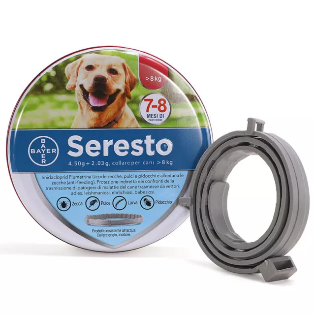 Collare per cani sopra oltre 8 kg medio grandi Antiparassitario Collare animale