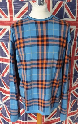 Burberry Burberry London Vintage Nova Check Décontracté Pull Gris Taille:XL Pointe Top 