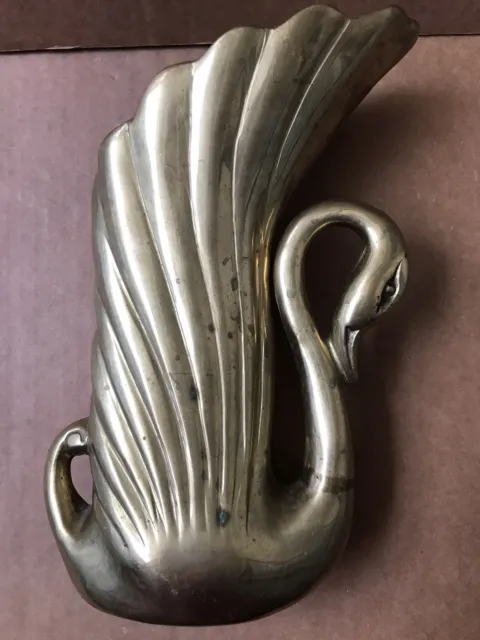 Brass Swan Vase, Rosenthal Netter Vintage