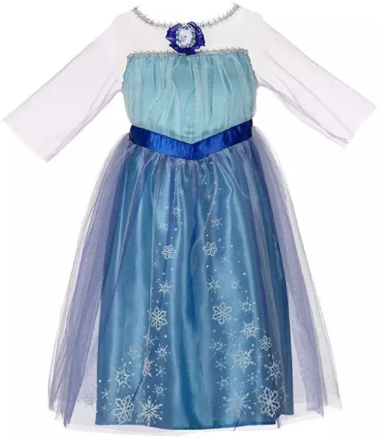 Fancy Halloween Frozen  Elsa Costume Girl Cosplay Party Dress Up Disney size 4-6