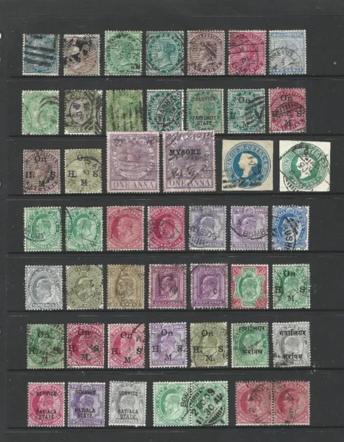 India Qv- Kgvii Fine Used Mixed Collection