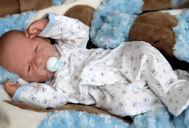 AWW! BABY BOY "DOGGIES"! Preemie Life Like Reborn Pacifier Doll + Extras 2