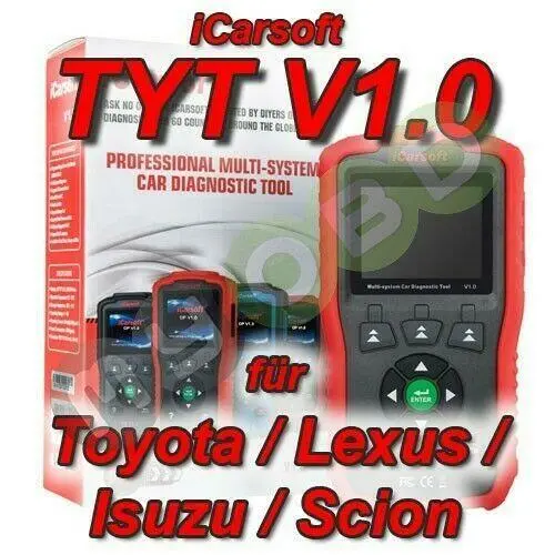 Dispositivo diagnostico professionale iCarsoft TYT v1 per airbag Toyota Lexus Isuzu Scion OBD2 ABS