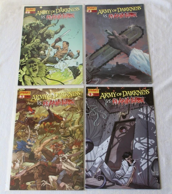 Army of Darkness vs Re-Animator Comic Book Full Set Lot  #1-4 Dynamite Comics NM