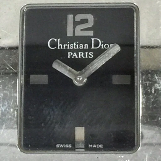 Christian Dior Womens Square Face Quartz Watch Black Dial From JPN 002 5861165 7