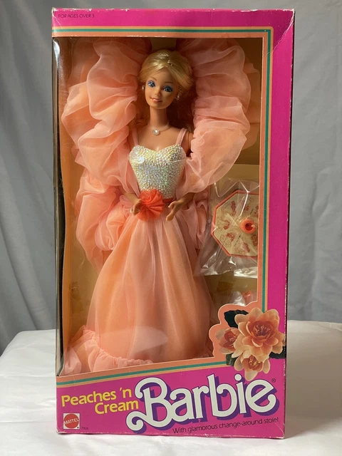 Peaches and cream barbie 1984 value cheap