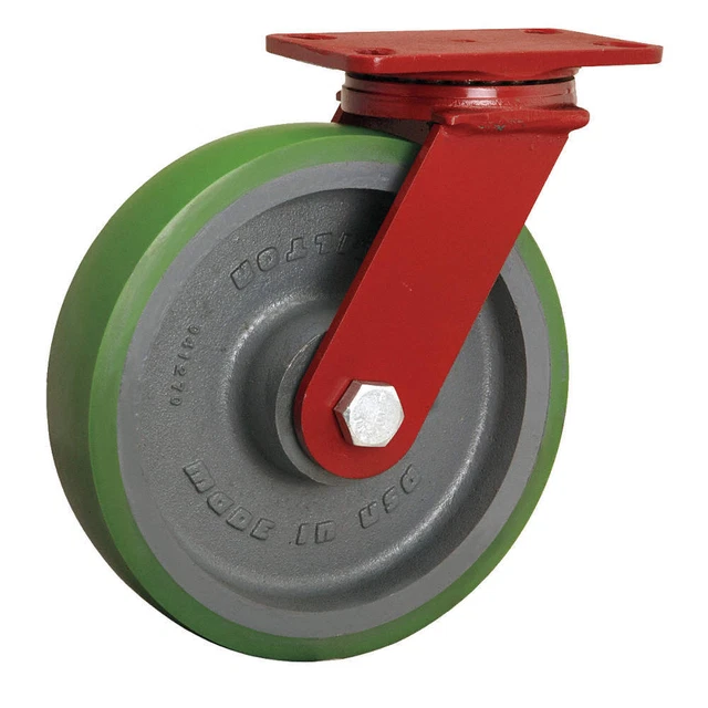 HAMILTON S-FM-10DB-4SL-FB Standard Plate Caster,Swivel,2200 lb.