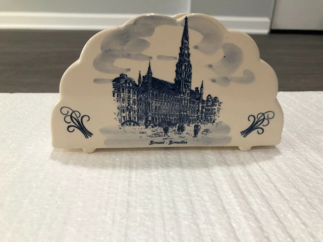 Delft Blue Hand painted ceramic napkin holder made in Holland