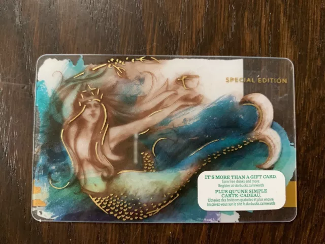Canada Series Starbucks "MERMAID IN MOTION 2016” Gift Card - New No Value