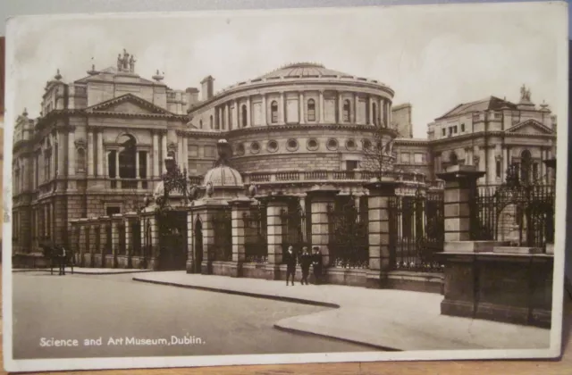 Irish RPPC Postcard National SCIENCE & ART MUSEUM Dublin Ireland Photo Signal