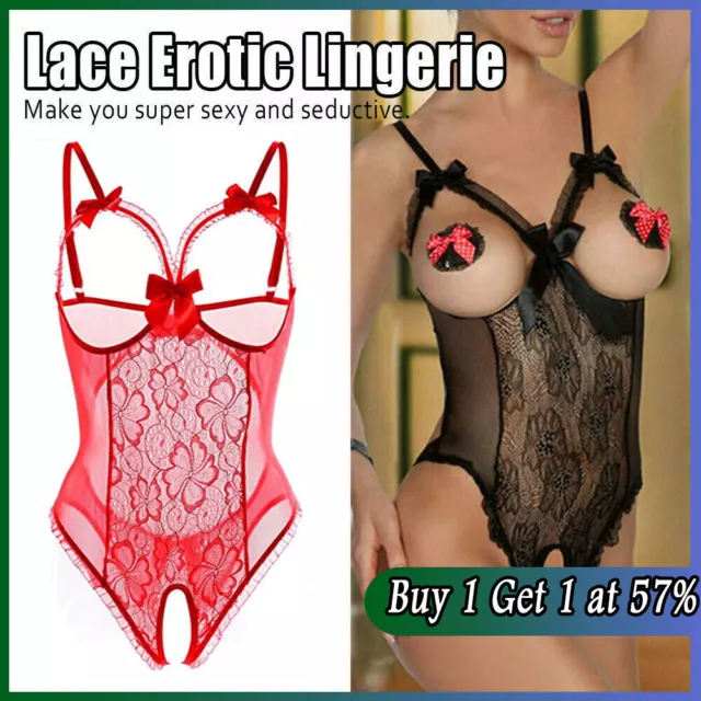 Women Sexy-Lingerie Babydoll Sleepwear Underwear Lace Dress G-String Nightwear H