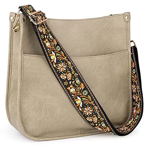 Vegan Leather Crossbody Fashion Shoulder Bag Purse with Adjustable Strap