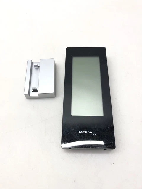 Stazione Meteo Technoline WS 9767 - Temperatura Interna/Esterna, Oradio Radio, Sveglia - Display Chiaro, Design Nero