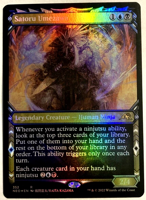2/4 Ninja Card Magic: The Gathering - Satoru Umezawa (234/NDE) - Kamigawa: Neon Dynasty Rare Legendary Ninja Card Kamigawa Neon Dynasty Card 2/4 Ninja Card Magic: The Gathering - Satoru Umezawa (234/NDE) - Kamigawa: Neon Dynasty Rare Legendary Ninja Card Kamigawa Neon Dynasty Card
