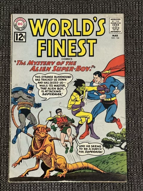 Worlds Finest #124 March 1962 VG Batman and Robin Superman