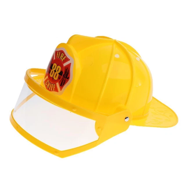 SIMULATION FIREMAN SAFETY Helmet Adjustable Firefighter Hat Toy