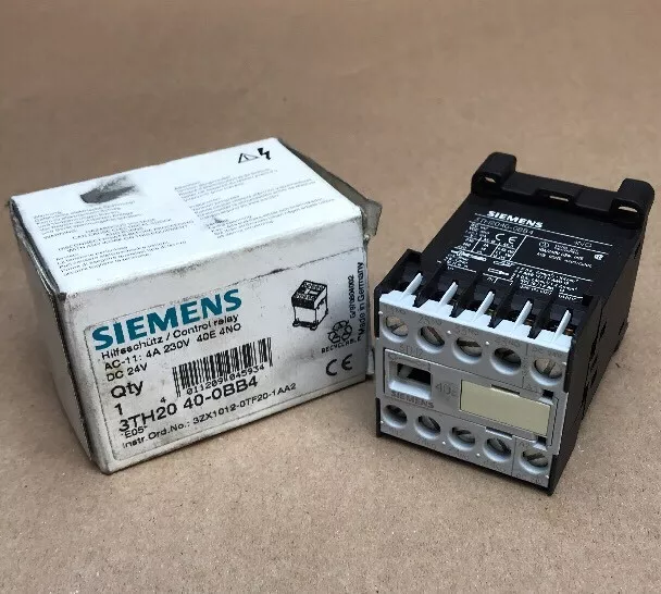 SIEMENS 3TH2040-0BB4 CONTROL RELAY 4xN/O 24VDC-Brand New