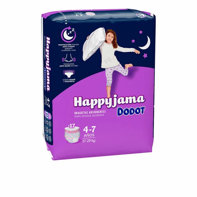 Einweg-Windeln Dodot Dodot Happyjama Niña Höschen Größe 7 4-7 Jahre 17 Stück