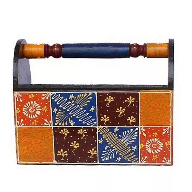 Handicraft Multicolour Letter Rack and Paper Holder  7 inch