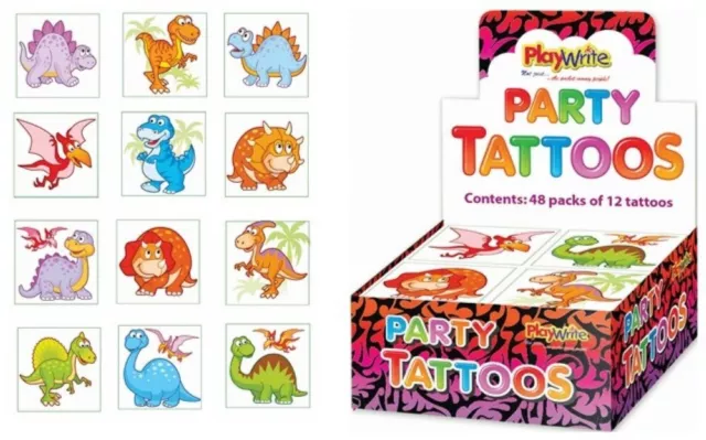 72 Dinosaurios Temporales Tatuajes Cumpleaños Fiesta Botín Bolsa Juguete Rellenos Para Niños Niños