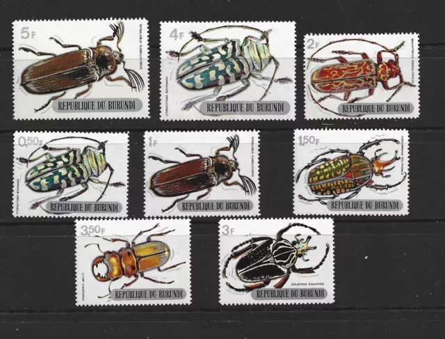 Burundi - 1970 Beetles And Weevils Short Set - Scott 306 To 313 - Mnh