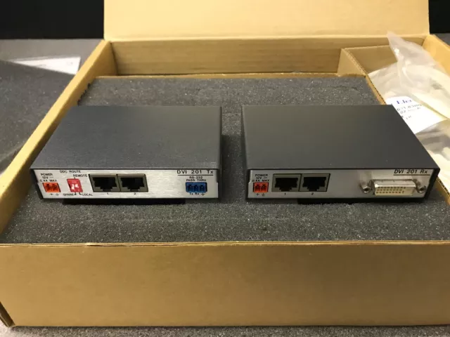 Extron DVI 201 TX RX DVI Video über Cat 5 Sender & Empfänger Set 60-734-03 3